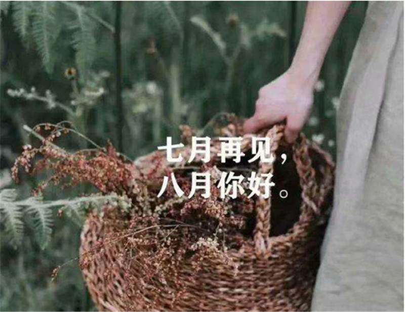 7月再見，8月你好！